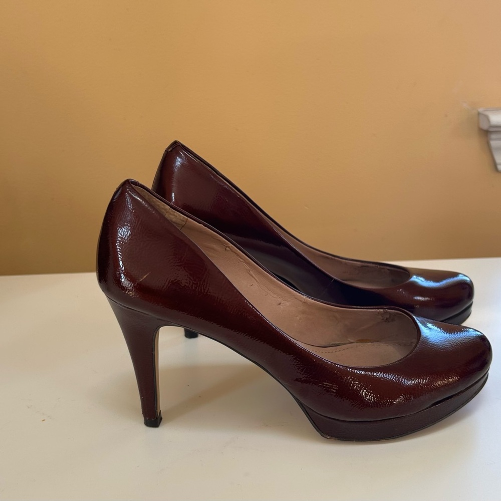 Vince Camito Burgundy Platform Stiletto Heels
